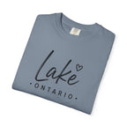 Lake Ontario Script Tee with Handwritten Heart Accent