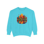 Autumn Lake Reflection Crewneck with Fall Tree Scene