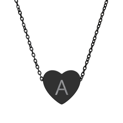 Personalized Engraved Heart Initial Pendant, Gold, Rose Gold & More