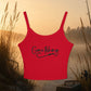 Gone Fishing Tank Top — Women's Spaghetti Strap Crop Tank