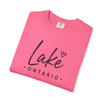 Lake Ontario Script Tee with Handwritten Heart Accent
