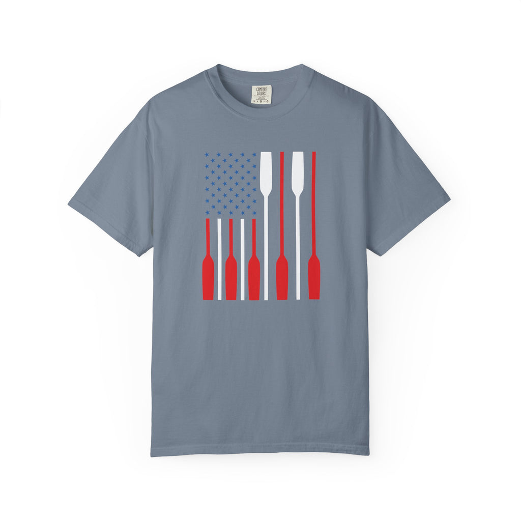 Rowing Oars American Flag T-Shirt