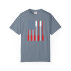Rowing Oars American Flag T-Shirt