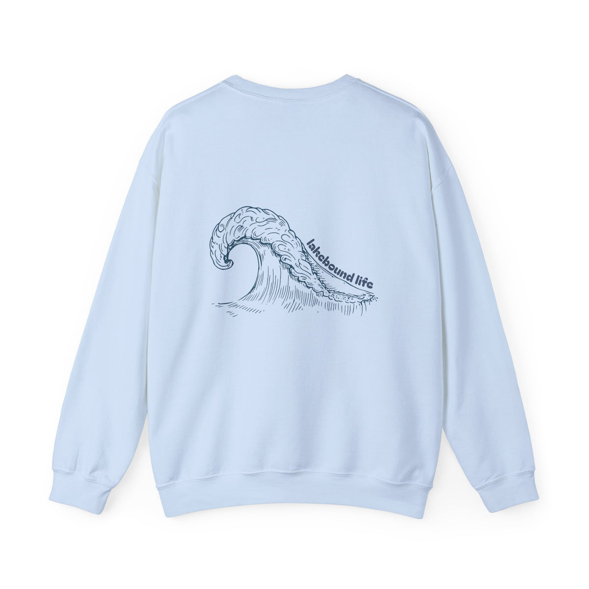 Lakebound Life Wave Front & Back Crewneck