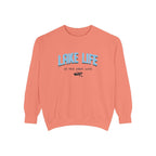 Lake Life Cozy Crewneck with Embroidered Canoe Detail