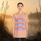 Rainbow Trout Graphic Tee — Colorful Fish Stripes T-Shirt