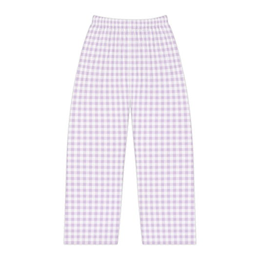 Lavender Gingham Pajama Pants — Women's Cozy Sleepwear