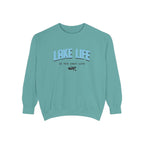 Lake Life Cozy Crewneck with Embroidered Canoe Detail