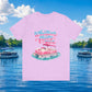 Whatever Floats Your Boat T-Shirt — Pink Pontoon Boat Graphic Tee