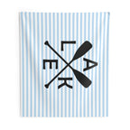 Rowing Oars & Blue Stripes Tapestry