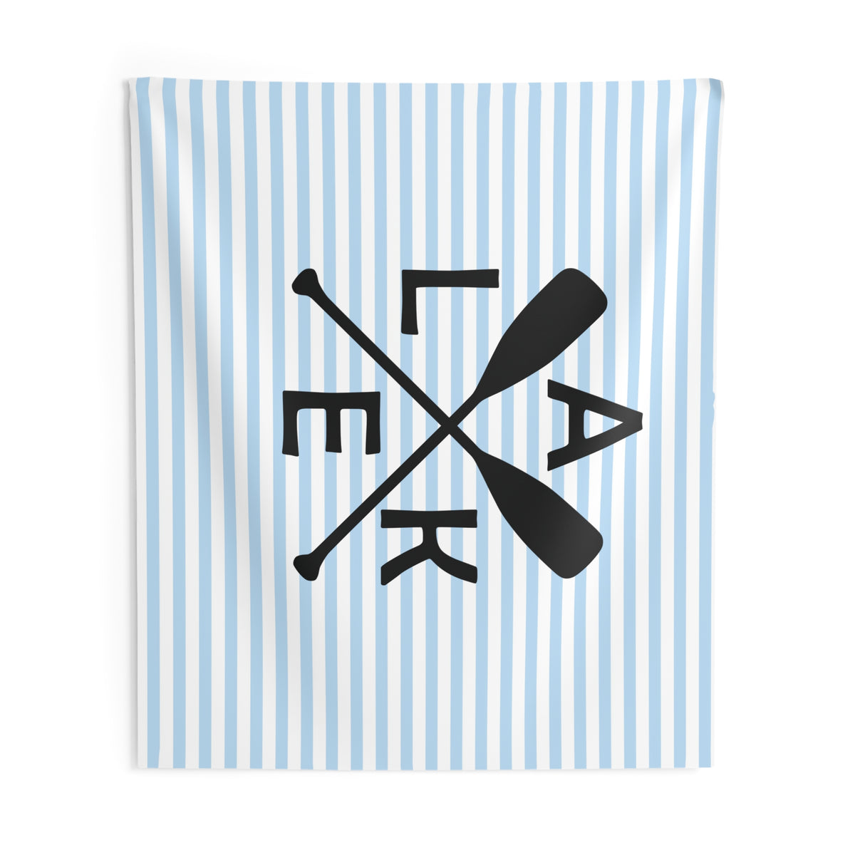 Rowing Oars & Blue Stripes Tapestry
