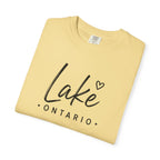 Lake Ontario Script Tee with Handwritten Heart Accent