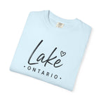 Lake Ontario Script Tee with Handwritten Heart Accent