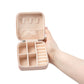 Palm Tree Jewelry Travel Case – Compact Pink Organizer for Rings, Earrings & Necklaces