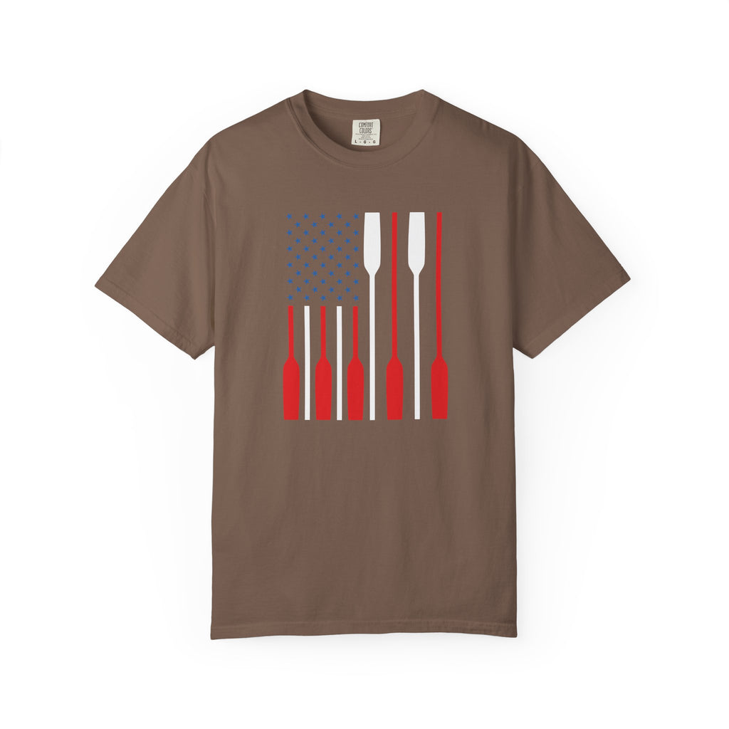 Rowing Oars American Flag T-Shirt