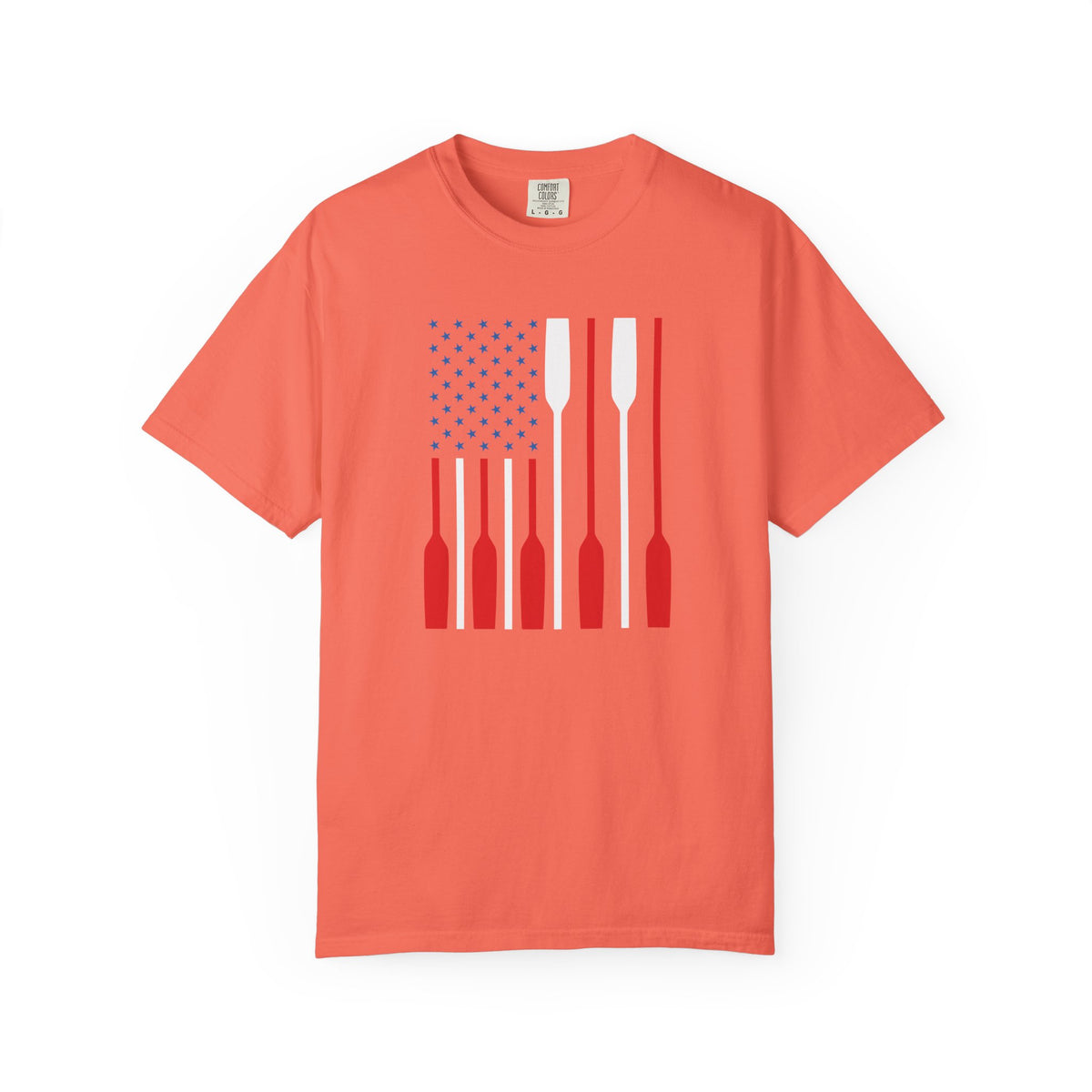 Rowing Oars American Flag T-Shirt