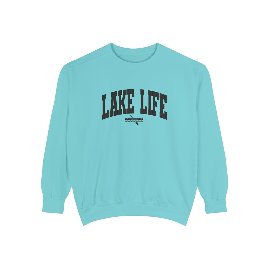 Lake Life Canoe Graphic Crewneck Sweatshirt