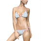 Gingham Tie-Side Bikini: Light Blue Triangle Swimsuit