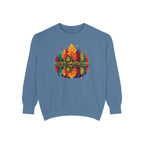 Autumn Lake Reflection Crewneck with Fall Tree Scene