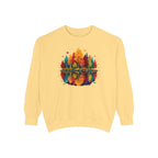 Autumn Lake Reflection Crewneck with Fall Tree Scene
