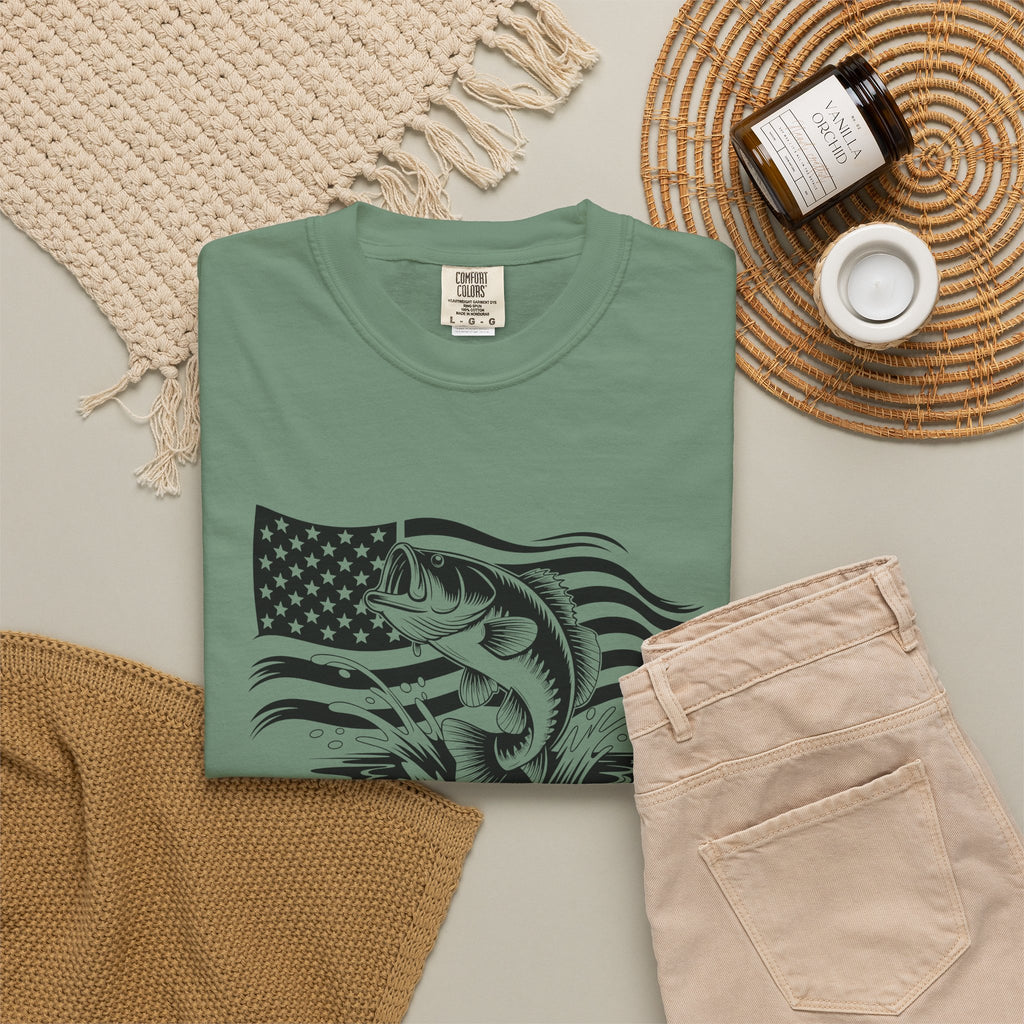 Patriotic Bass Fishing T-Shirt