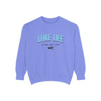Lake Life Cozy Crewneck with Embroidered Canoe Detail