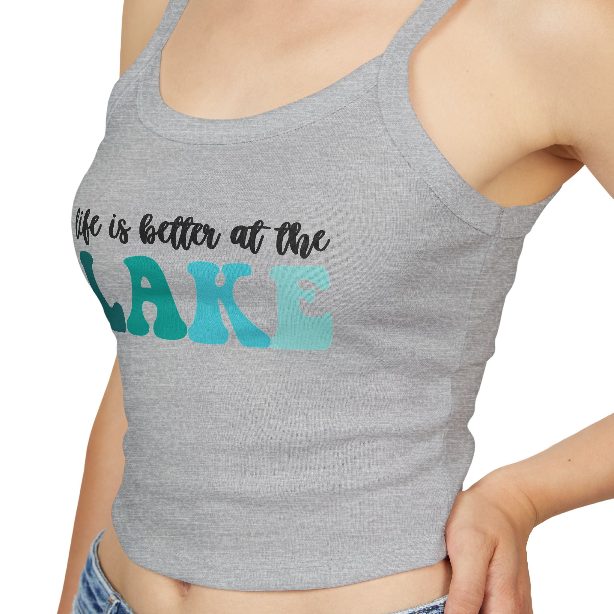 Life Is Better at the Lake Spaghetti Strap Tank