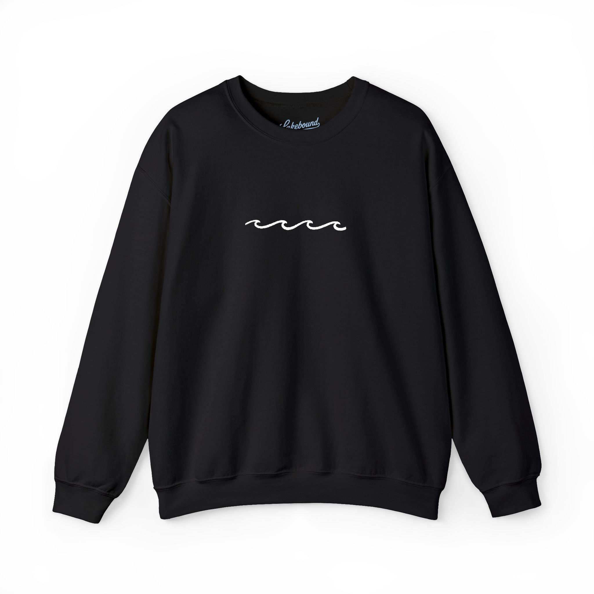 Embroidered Wave Crewneck