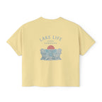 "Lake Life Good Company" Front & Back Cropped T-Shirt