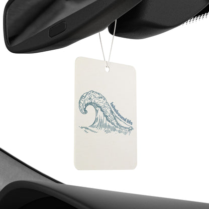 Wave Graphic Car Air Freshener – Ocean Breeze Scented Ornament
