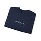 Minimal Embroidered Wave - Crewneck Sweatshirt