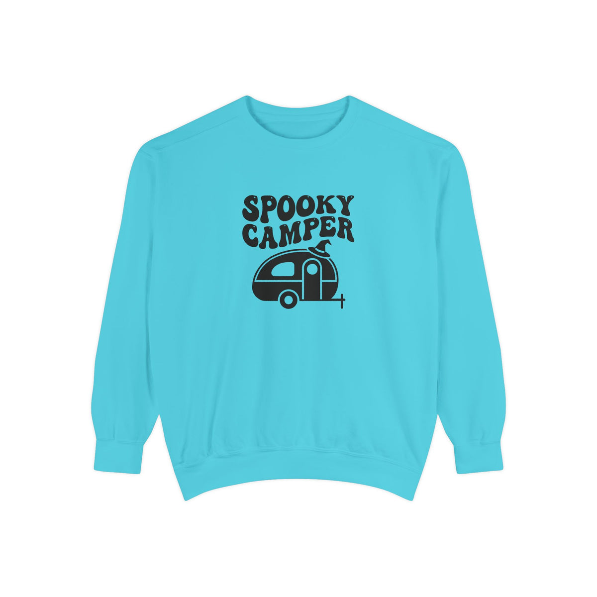 Spooky Camper Sweatshirt: Retro Trailer Halloween Pullover