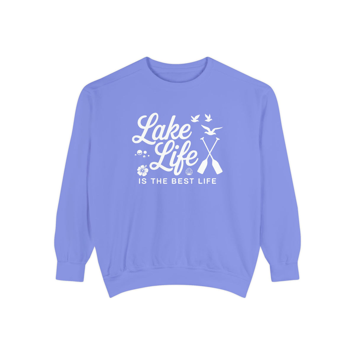 Lake Life Cozy Garment-Dyed Crewneck Sweatshirt