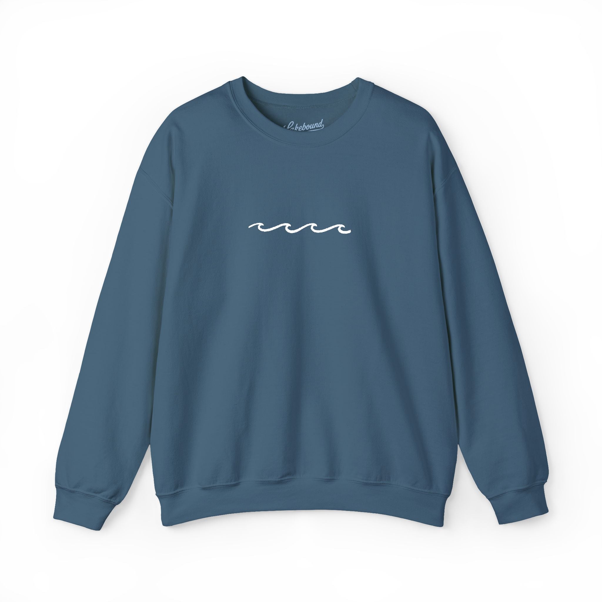 Embroidered Wave Crewneck