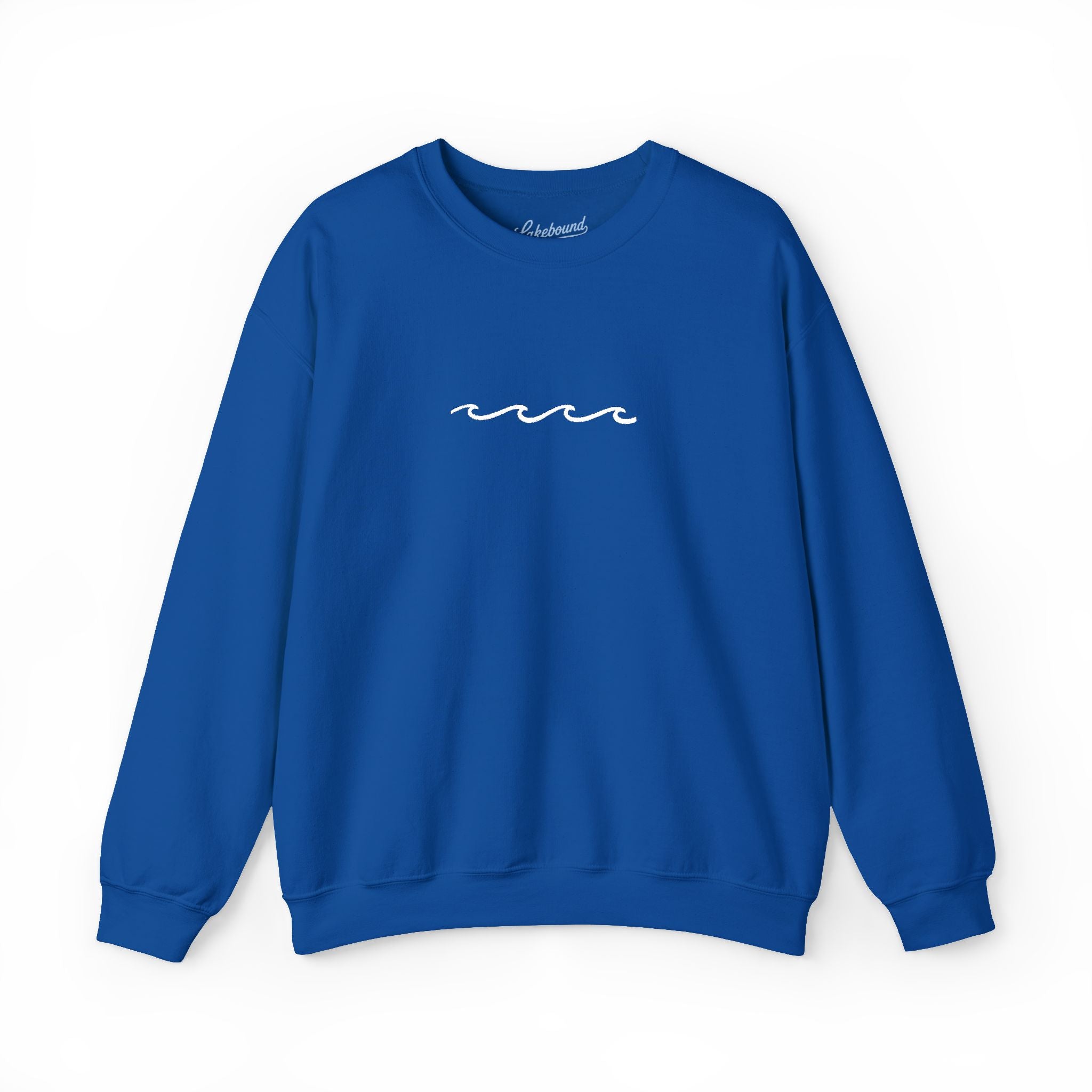 Embroidered Wave Crewneck