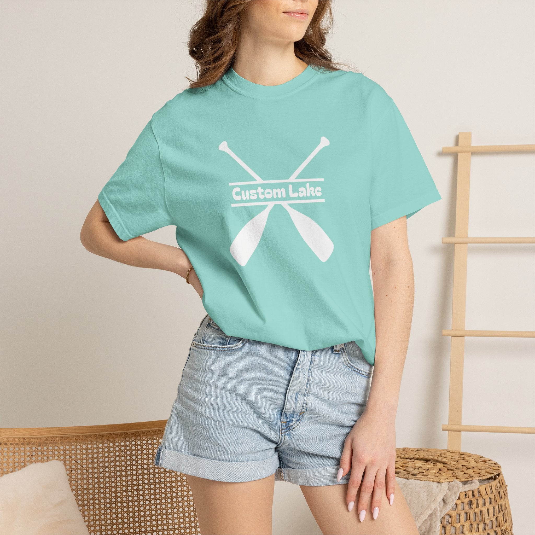 Custom Lake Name Oars T-Shirt