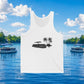 Pontoon Boat Tank Top — Lakeside Palm Shore Graphic Tank