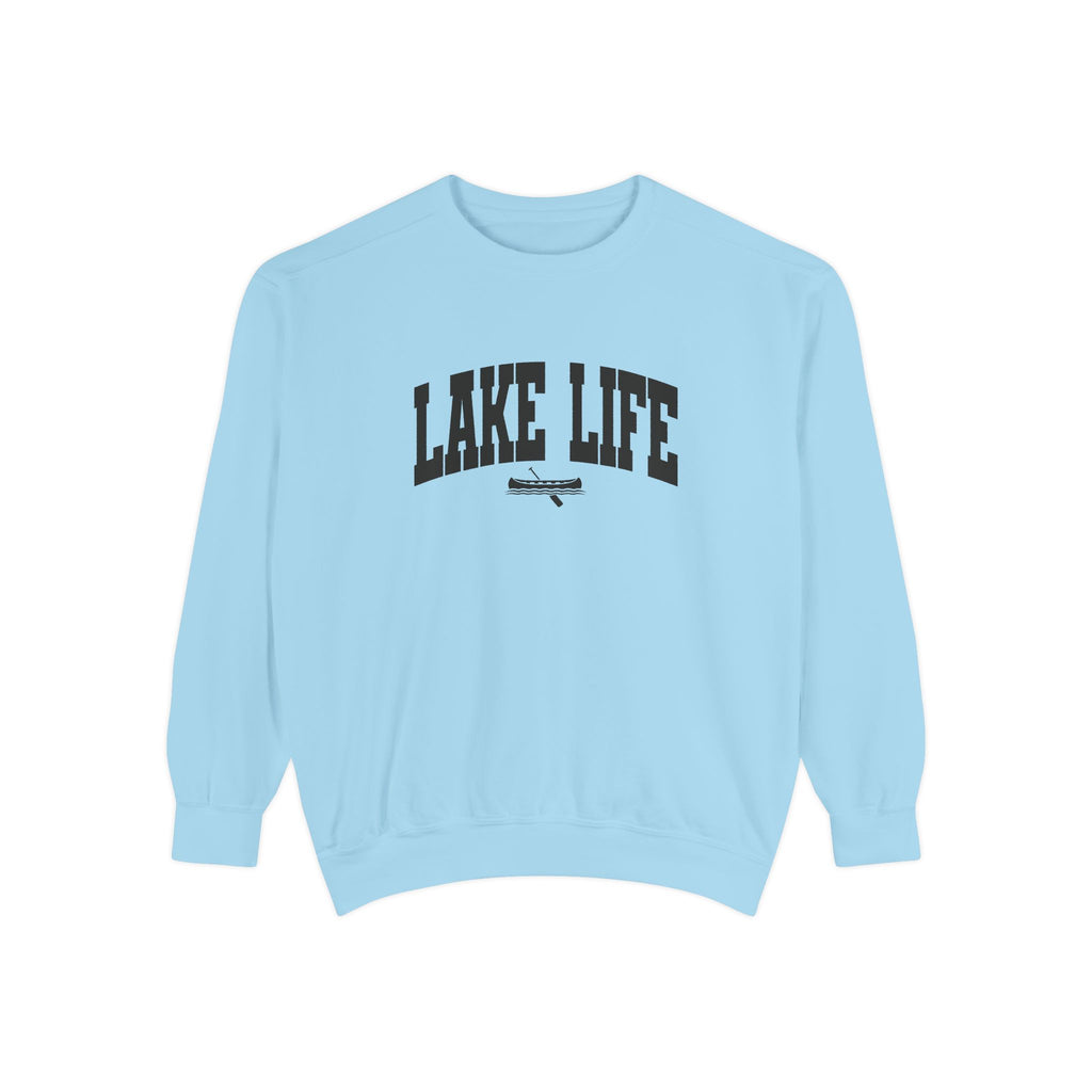 Lake Life Canoe Graphic Crewneck Sweatshirt