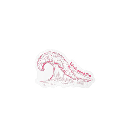 Kiss-Cut Vinyl Decal — Pink Wave "lakebound life" Sticker