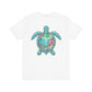 Sea Turtle -"'Be Comfortable In Your Own Shell"'- Unisex Jersey Short Sleeve Tee