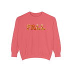 Garment-Dyed FALL Crewneck with Leaf-Strewn Lettering