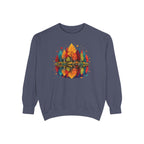 Autumn Lake Reflection Crewneck with Fall Tree Scene