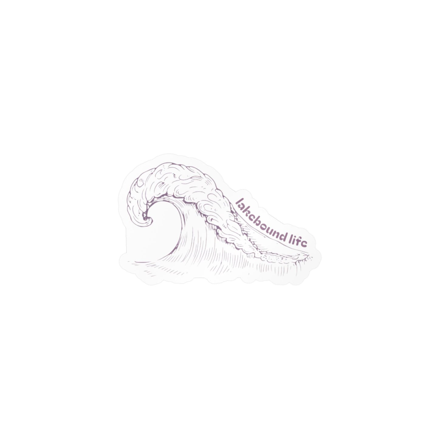 Wave Kiss-Cut Vinyl Decal — 'Wavebound Life' Surf Sticker for Laptops, Water Bottles & Windows