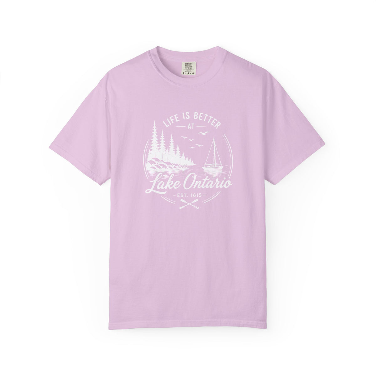 Lake Ontario Tee, Life Is Better at the Lake Sailboat Graphic