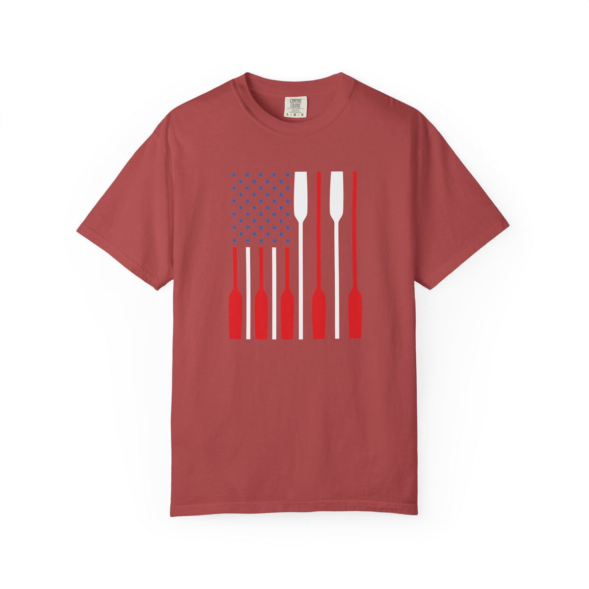 Rowing Oars American Flag T-Shirt