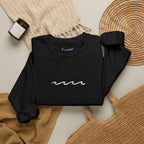 Embroidered Wave Crewneck