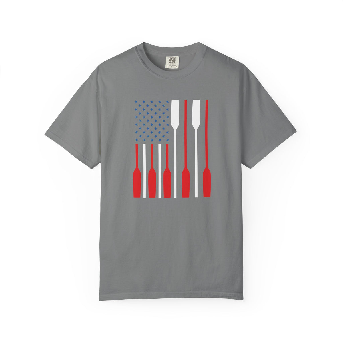 Rowing Oars American Flag T-Shirt
