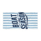 Boat Season Beach Towel — Nautical Striped Summer Shore Towel