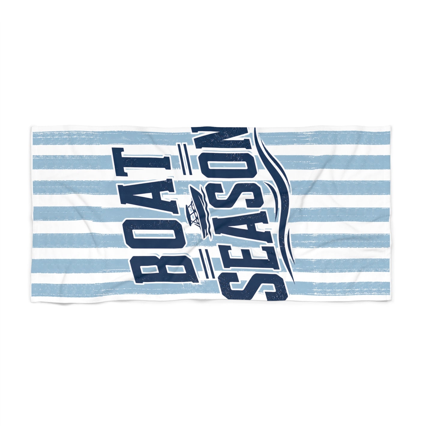 Nautical Striped Boat Season Summer Beach Towel