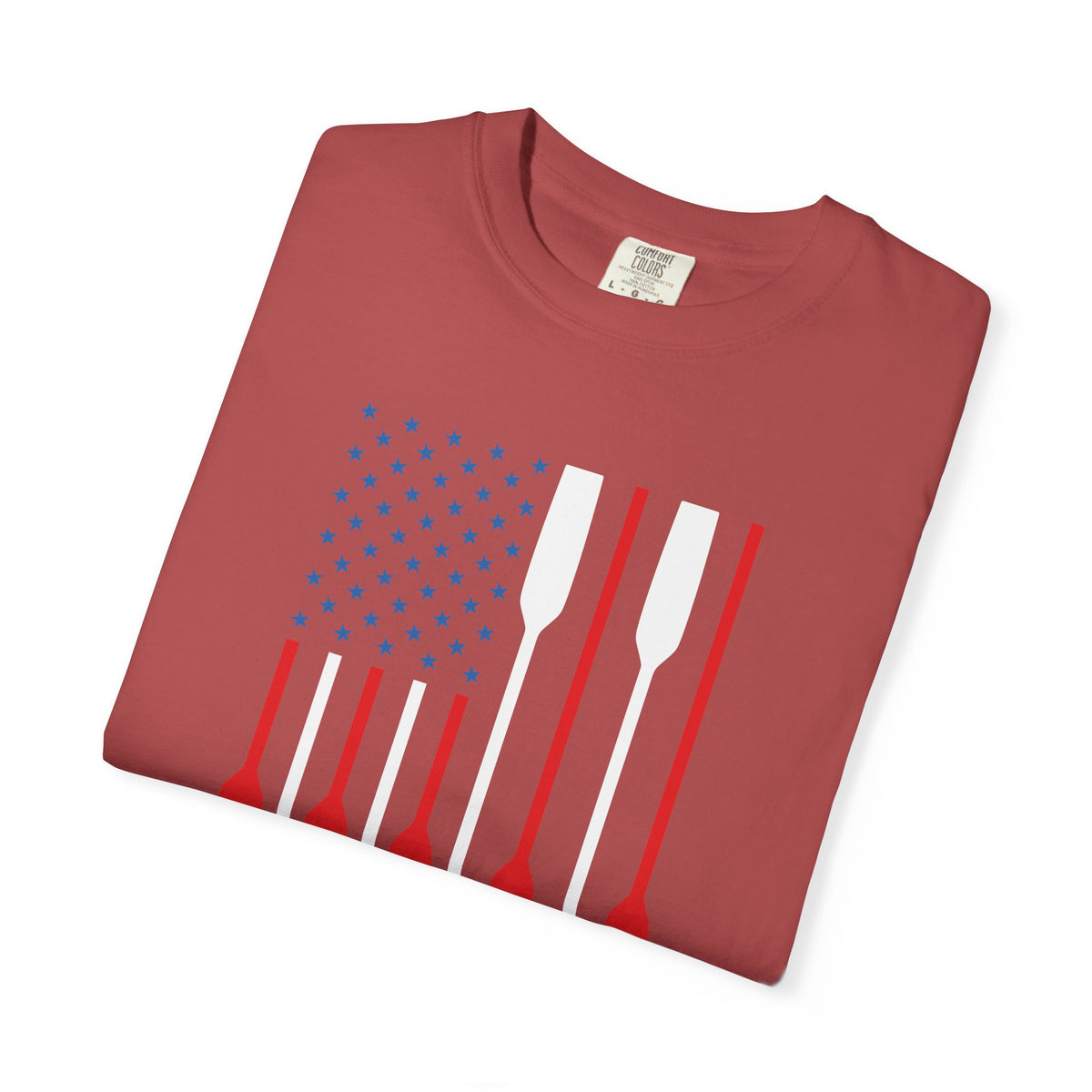Rowing Oars American Flag T-Shirt